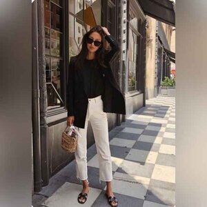 Frank & Eileen Monaghan Mom Jeans in Cream